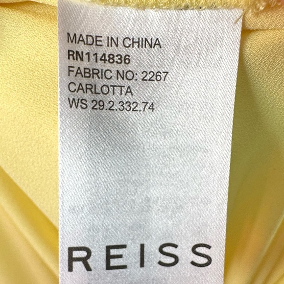 New Reiss Carlotta Yellow Maxi Dress Sz 4 - Picture 8 of 9